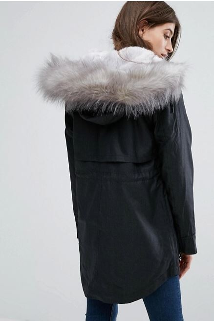 LARA DETACHABLE HOOD PARKER PARKA LONDON WINTER 18 Boxing Day Sale