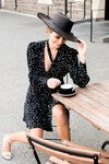 SCALLOPED BRIM  BLACK STRAW BOATER