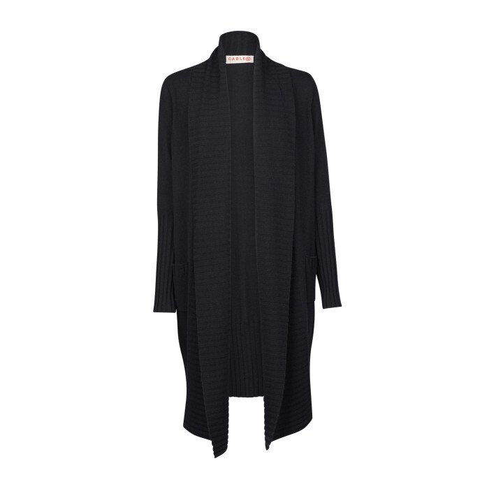 CASHMERE LONG CARDI (BLACK)- CABLE MELBOURNE AW19 Boxing Day Sale
