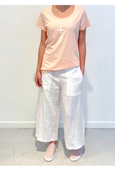 BLURRED LINEN PANT (WHITE)