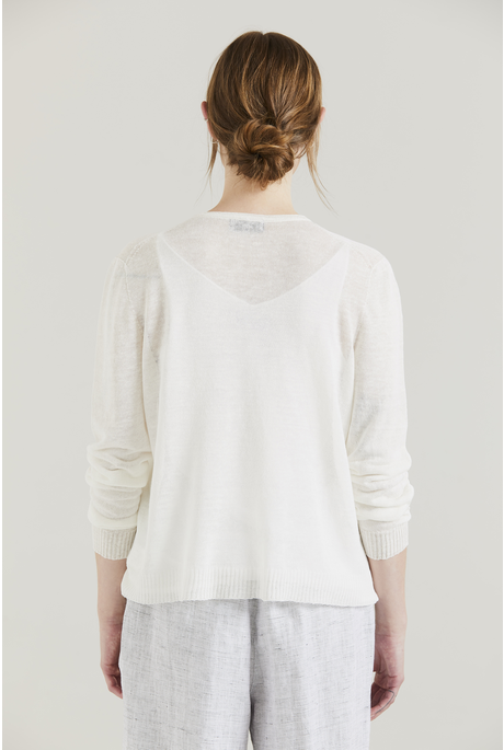 LINEN CARDIGAN (IVORY)- STANDARD ISSUE SP20 Boxing Day Sale