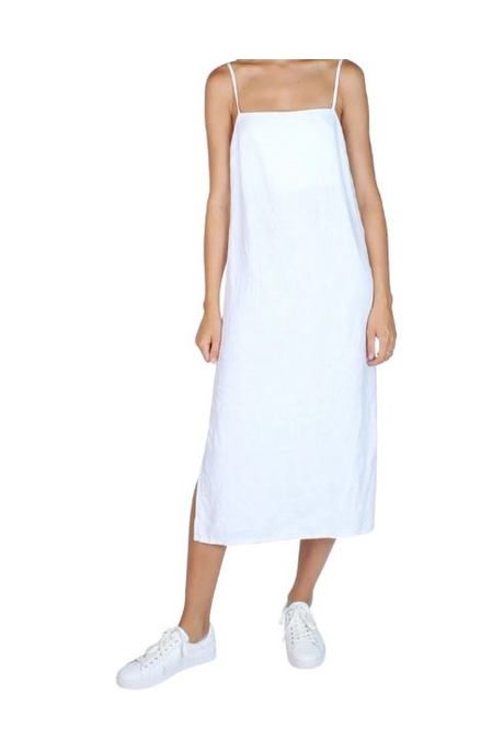 STAPLE LINEN DRESS (WHITE)