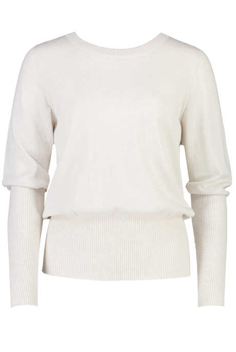 LONG RIB SWEATER (ALABASTER)