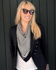 HUNTER SCARF (BLACK/WHITE)