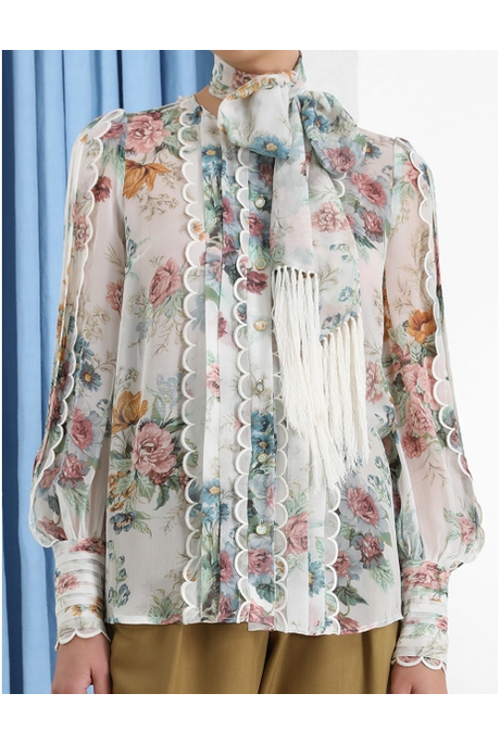 WL SCALLOP SHIRT (CREAM DAPHNE)