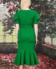 HAVE I TOLD YOU SHAPELY DRESS (GREEN PINSTRIPE)