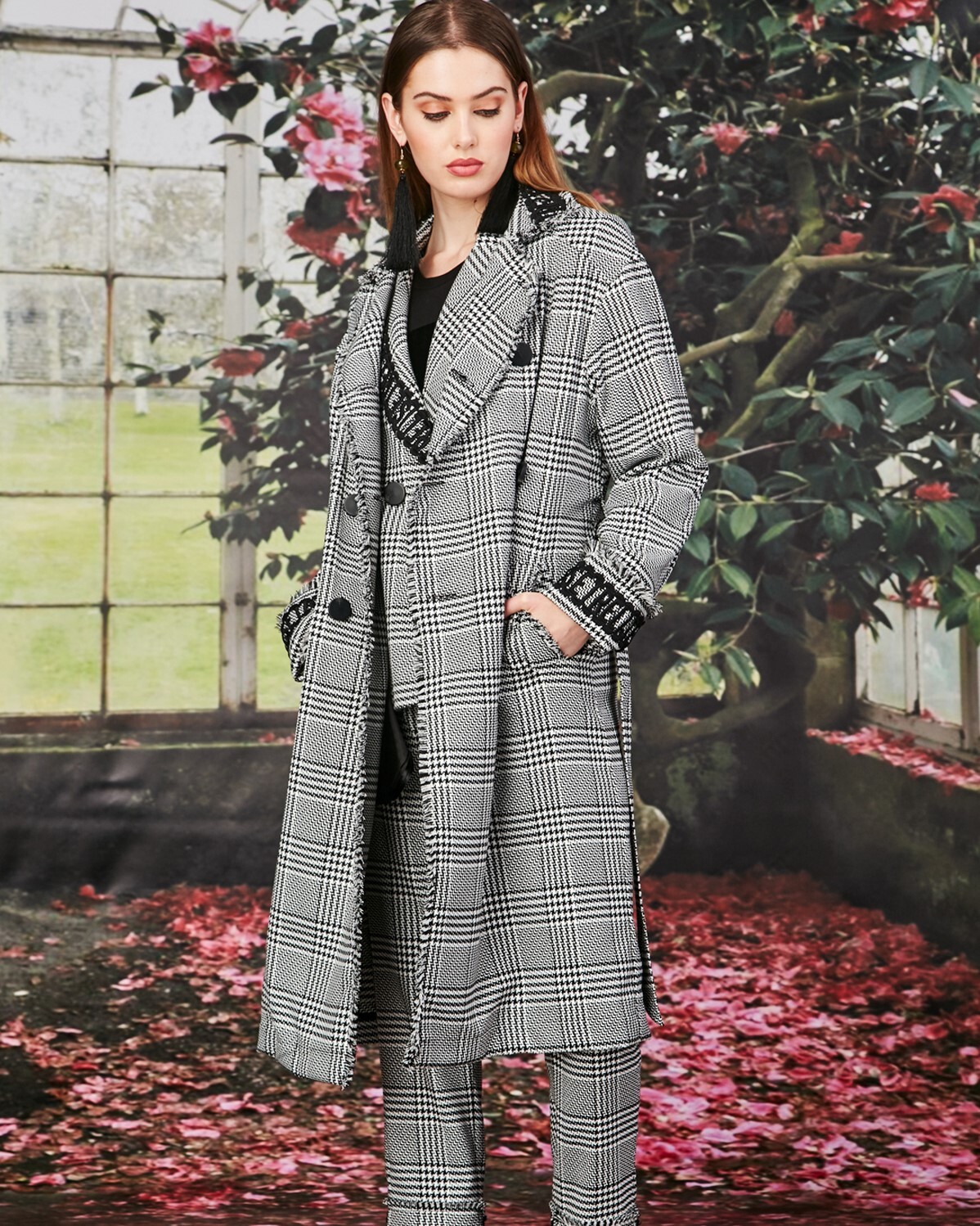 TRENCH-IAL RAINCOAT (BLACK HOUNDSTOOTH)- TRELISE COOPER AW20 Boxing Day ...