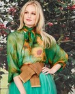 TYING THE KNOT BLOUSE (GREEN FLORAL)