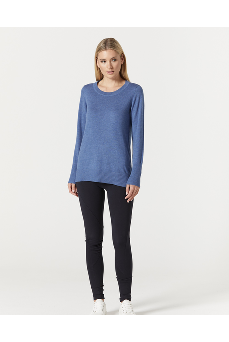 BOBBLE CREW JUMPER (CORNFLOWER)