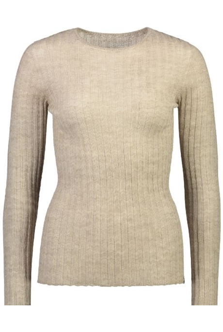 MERINO TULLE CREW (OATMEAL)