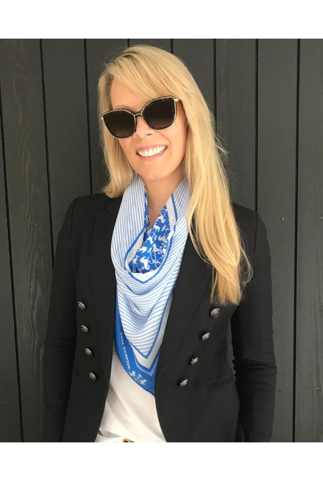 THE CARTER SCARF (BLUE & WHITE)