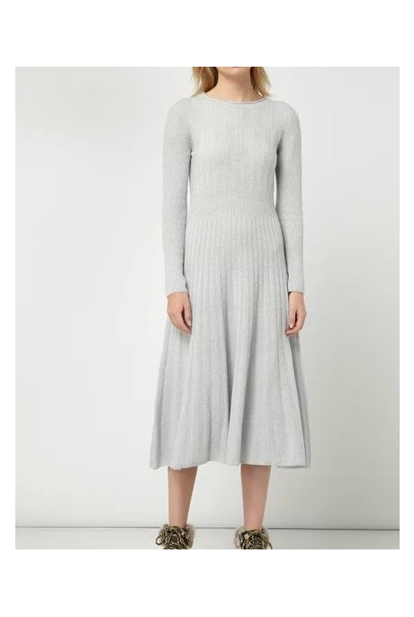 KNITTED DRESS (SILVER GREY)