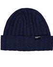 CASHMERE RIB HAT (NAVY)