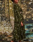 THE DREAM MACHINE DRESS (GREEN FLORAL)