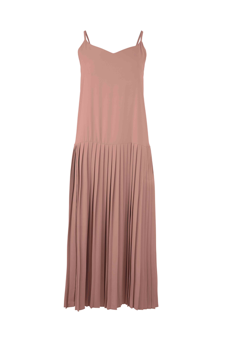 PLEATED LITTLE LIES DRESS (DUSKY ROSE)