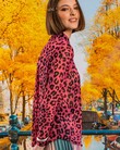 WILD THING BLOUSE (PINK LEOPARD)