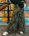 SHAKE A LEG TROUSERS (GREEN LEOPARD)