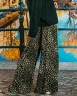 SHAKE A LEG TROUSERS (GREEN LEOPARD)