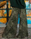 SHAKE A LEG TROUSERS (GREEN LEOPARD)