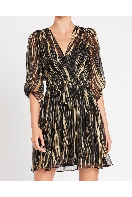 CRAVE YOU DRESS (BLACK/GOLD PRINT)