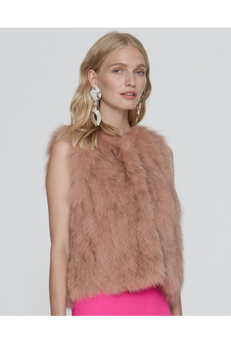 CELINE FOX VEST (NUDE BLUSH)