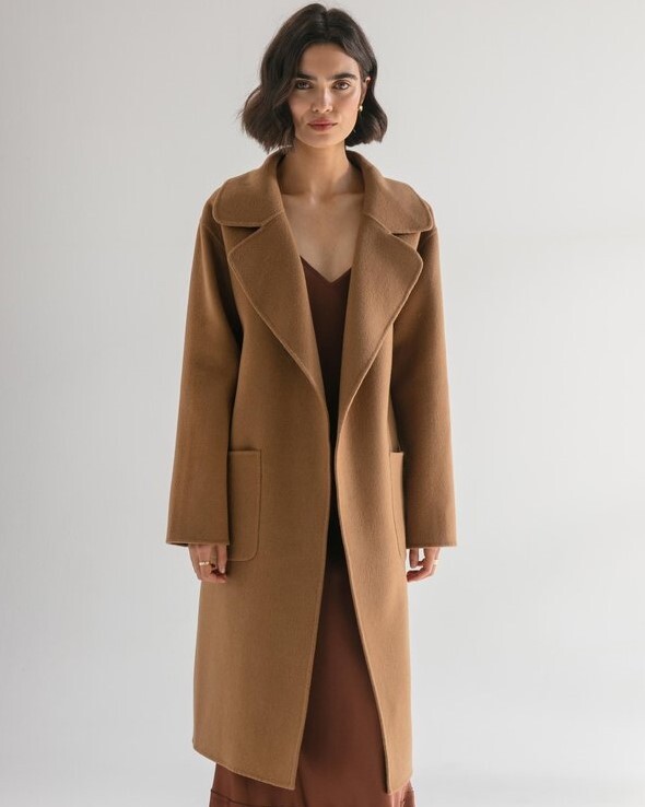 THE MATILDA COAT (CAMEL)- FRIENDS WITH FRANK. W20 Boxing Day Sale