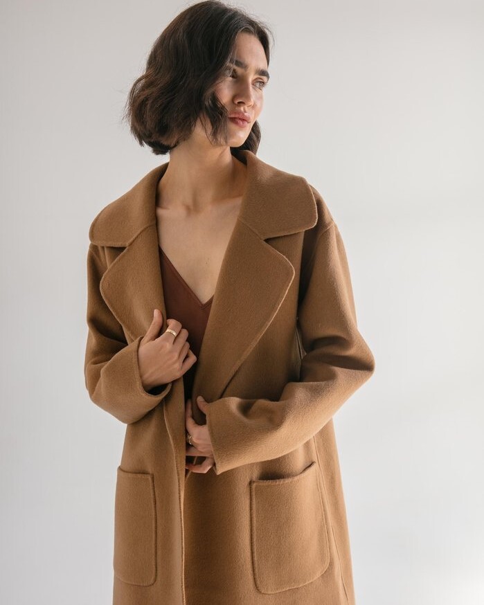 THE MATILDA COAT (CAMEL)- FRIENDS WITH FRANK. W20 Boxing Day Sale