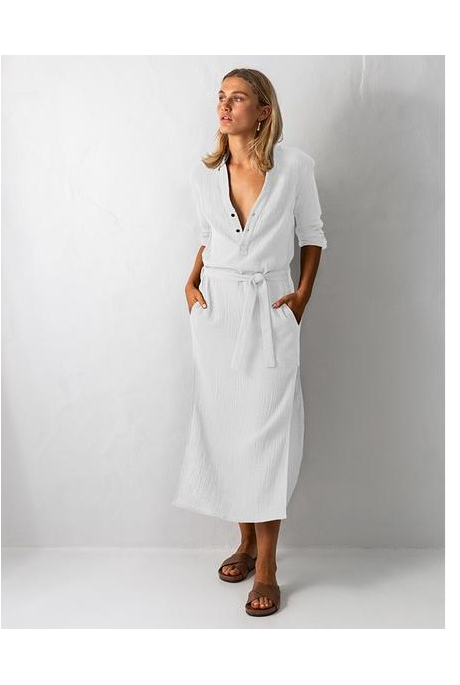 FRIEDA SHIRT DRESS (WHITE)