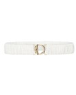 T BAR CLASP SILK BELT (WHITE)