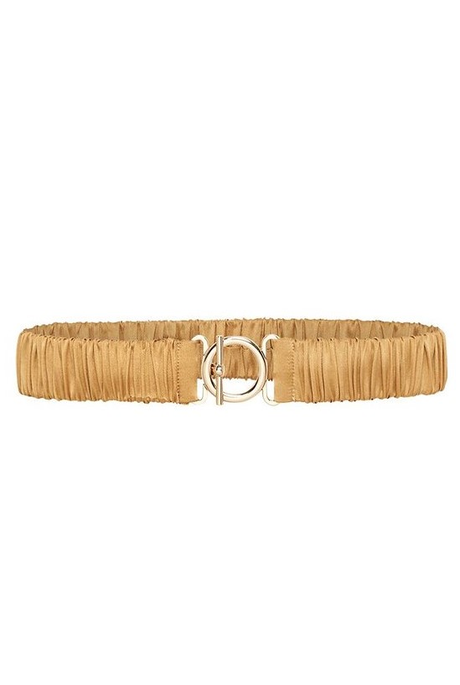 T BAR CLASP SILK BELT (CAMEL)