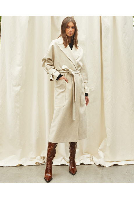 IN THE LOOP LONG COAT (IVORY)