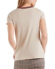 T SHIRT WITH KNITTED CUFFS (CUBAN SAND)