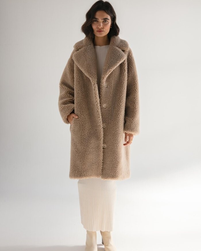 Oatmeal teddy coat sale