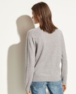 CASHMERE WEEKEND V-NECK (HEATHER STEEL)