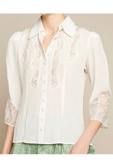 ELEGANT LACE SHIRT (OFF WHITE)