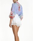 BELLITUDE FLORAL BLOUSE (CORNFLOWER FLORAL)