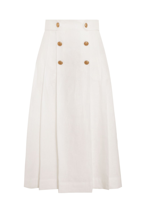 THE LOVESTRUCK BUTTONED SKIRT (NATURAL)