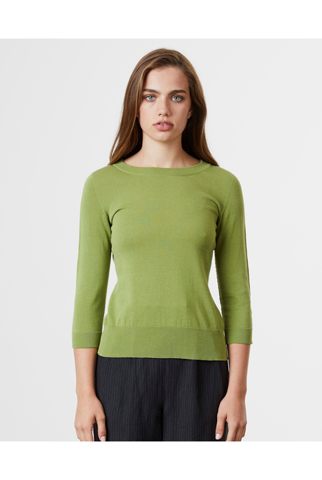 COTTON CREW SWEATER (LEAF)