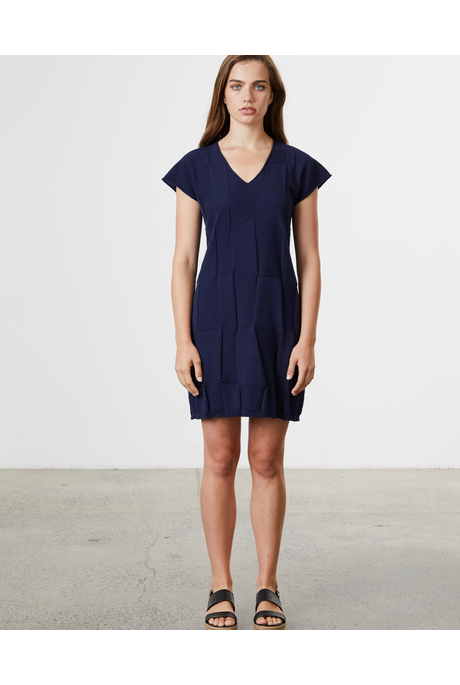 ORIGAMI DRESS (NAVY)