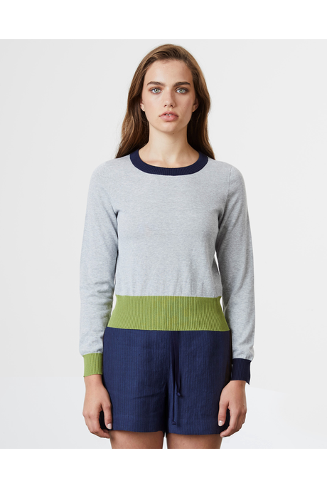 CONTRAST JUMPER (LEAF/CINDER/NAVY)