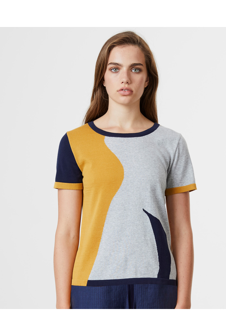 ABSTRACT TEE (SUNNY/NAVY/CINDER)