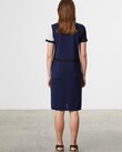 ABSTRACT DRESS (NAVY/BLACK/NATURAL)