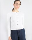 COTTON CROP CREW CARDI (WHITE)