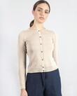 COTTON CROP CREW CARDI (NATURAL)