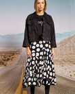 DISH THE SKIRT SKIRT (BLACK WITH WHITE SPOT)