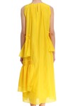 MIDI DRESS WITH RUFFLES (SAFFRON)