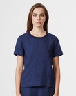 LINEN TOP (NAVY)