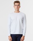 KIRI GENDERLESS HENLEY SWEATER (SILVER)