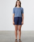 LINEN SHORT (NAVY)