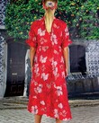 PLAY BY TIER DRESS (RED PINK FLORAL)